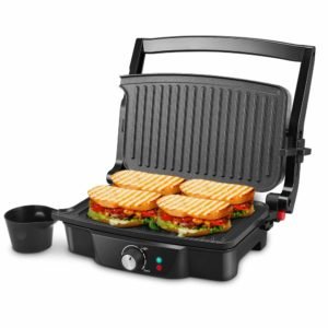Panini Maker, iSiLER 4 Slice Panini Press Grill-leancleanandbrie.com