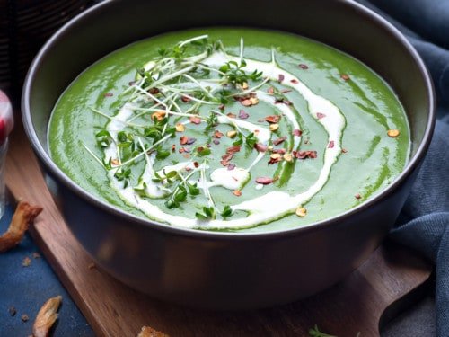 pea soup with white truffle oil recipe