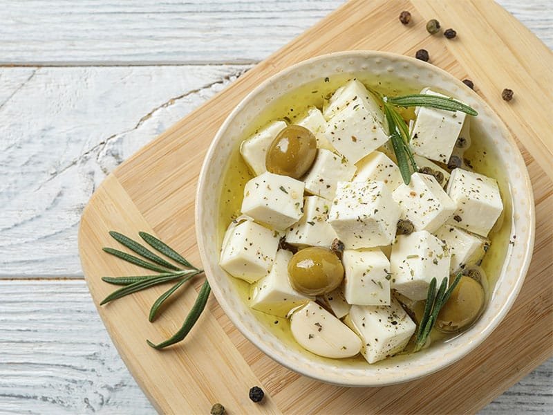 feta cheese in bowl image