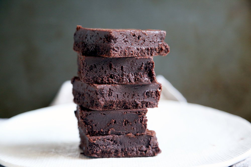 frozen brownies stack